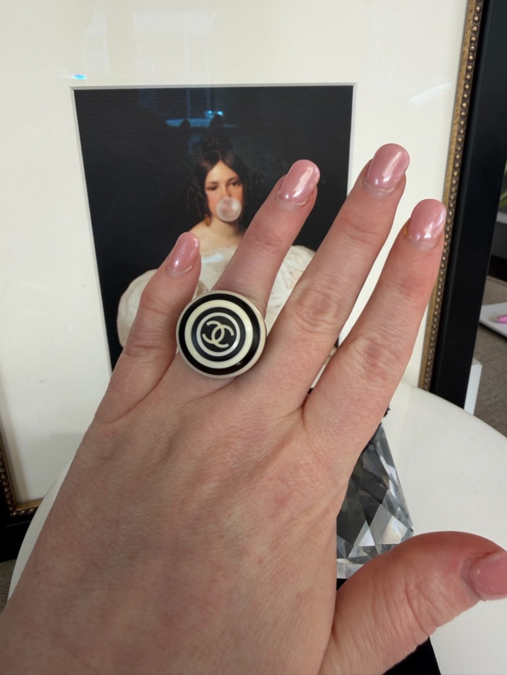 CHANEL Coco Mark Resin Ring - Picture 3 of 7